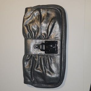 Michael Kors Metallic Gray Clutch